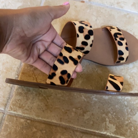 j crew easy summer slide sandals calf hair - Picture 6 of 6